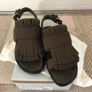 MARNI Olive green sandals size 36.5